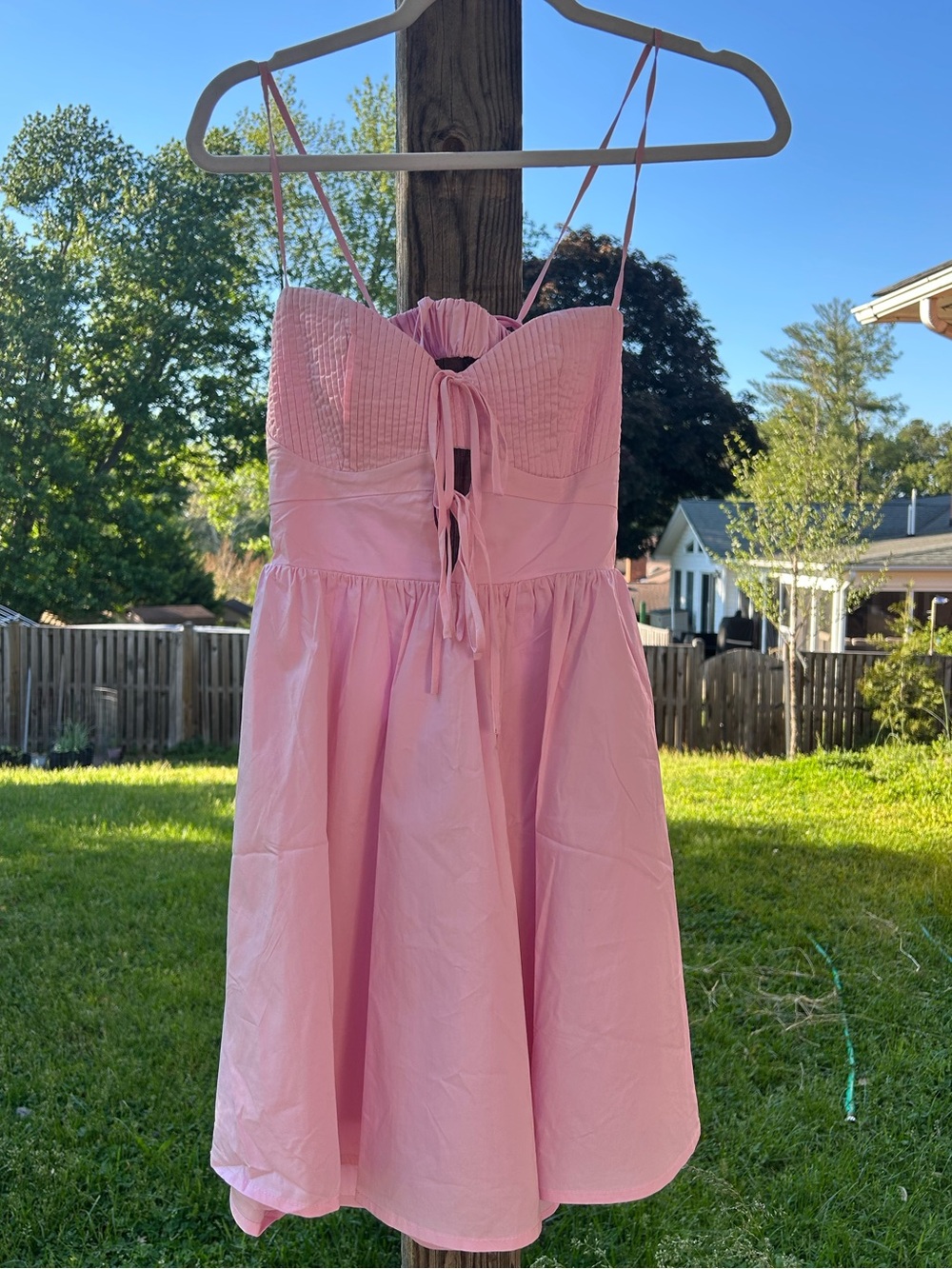 Grey Bandit Noey Dress Women’s Backless Light Pink Summer Dress Size Large NWT - Picture 3 of 14